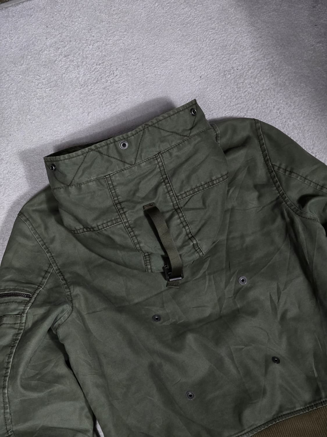 G-STAR RAW 지스타로우 카키색 후드 봄버 자켓 S 상품이미지5