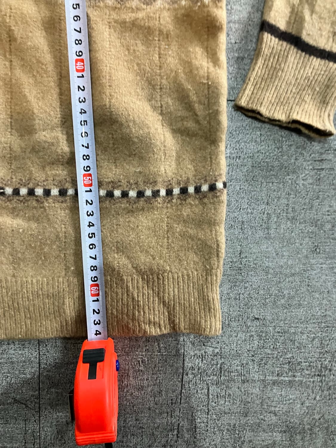 일본빈티지 Tricotdov 올드스쿨아메카지 코위찬 브이넥니트스웨터 상품이미지3