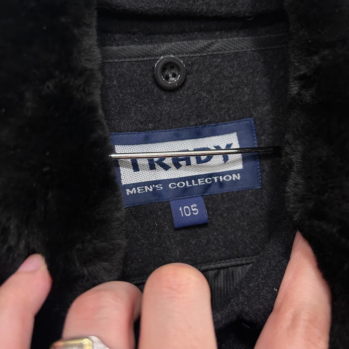 트레디 핸드메이드 퀼팅 이너 밍크카라 울 하프코트 상품이미지3