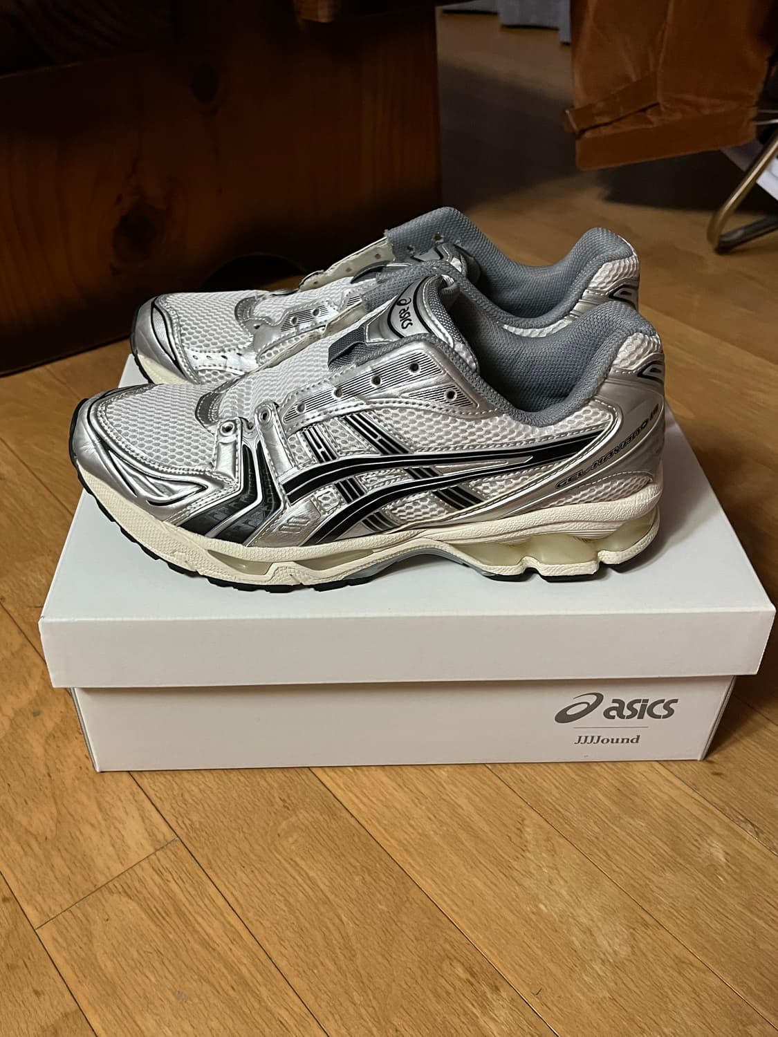아식스 X 자운드 젤카야노 14 실버 블랙 asics jjjjound 상품이미지5