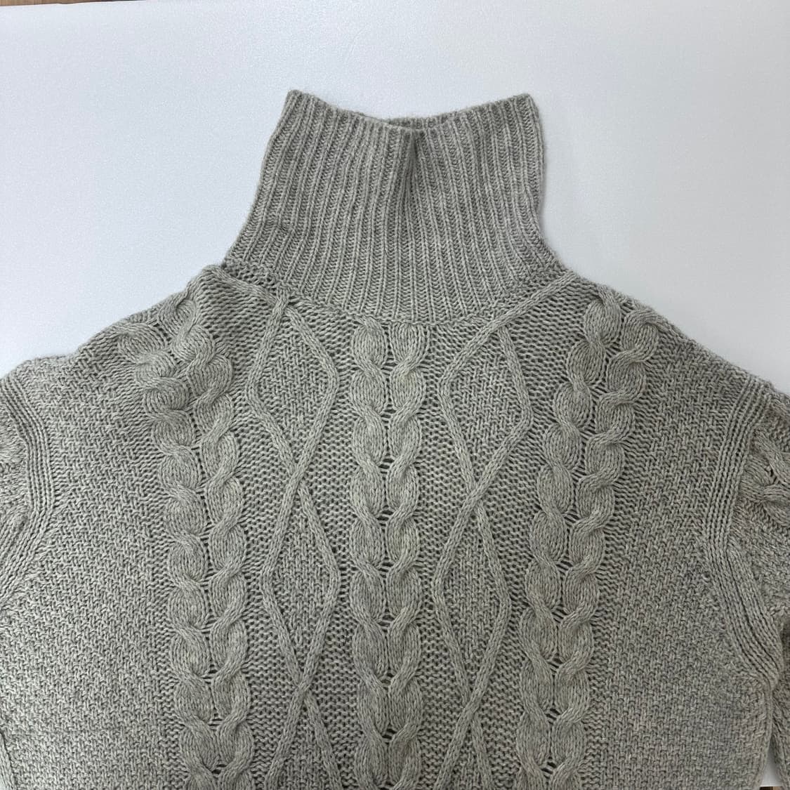 폴스미스 올드스쿨 폴라넥 케이블 니트 스웨터 XL J26 상품이미지9