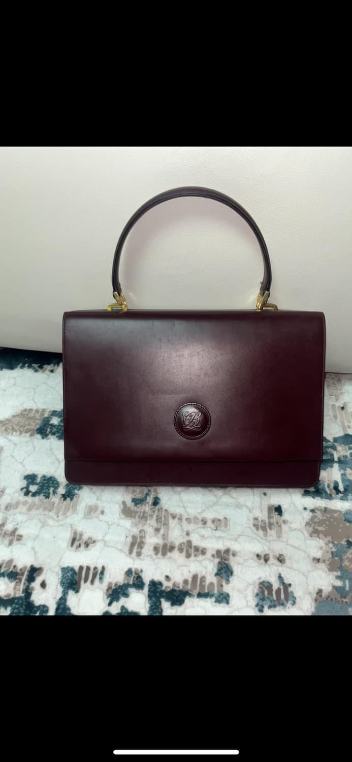 루이까또즈 버건디 가죽 숄더백 상품이미지2