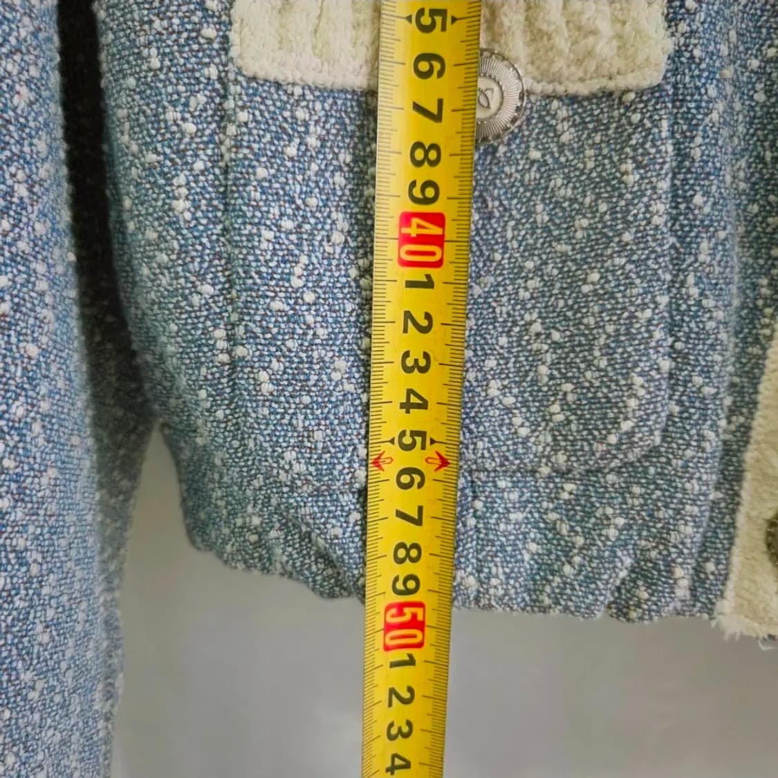 [MINE] 마인 한섬 이탈리안 트위드 블루 크롭 자켓 여성 76 상품이미지10