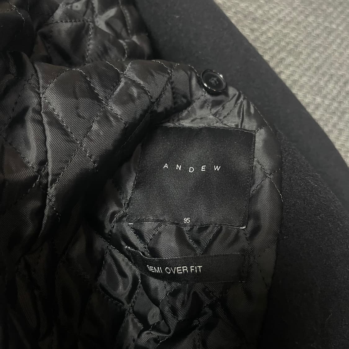 앤듀 블랙 롱코트 95 세미오버핏 상품이미지4