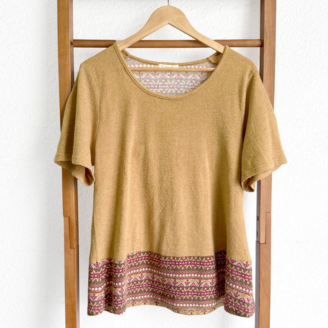 모리 패치워크 하프 티셔츠 상품이미지1