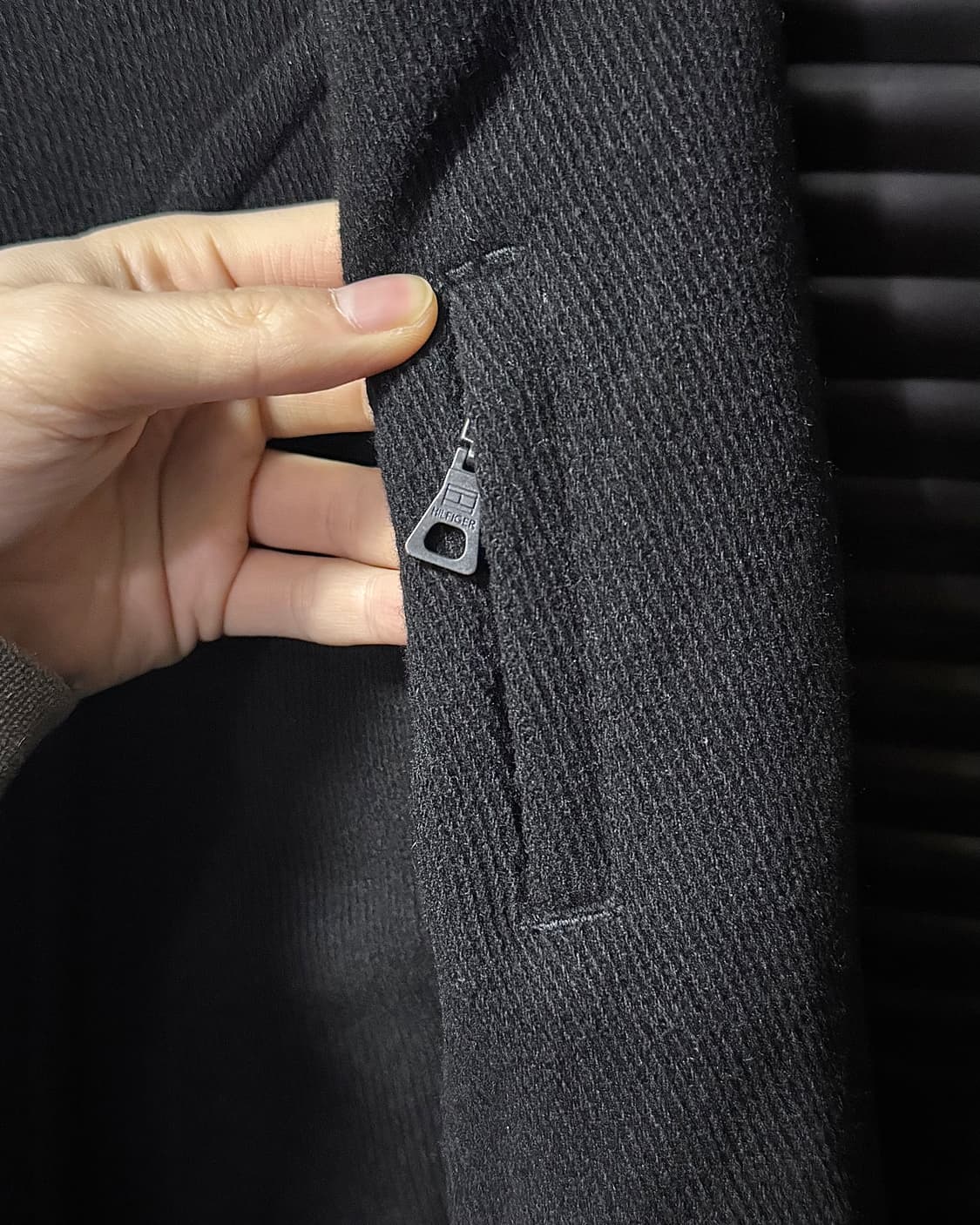 타미 힐피거 골덴 코듀로이 집업 숏 코트 누빔 하이넥 차이나 카라 펑크  상품이미지5