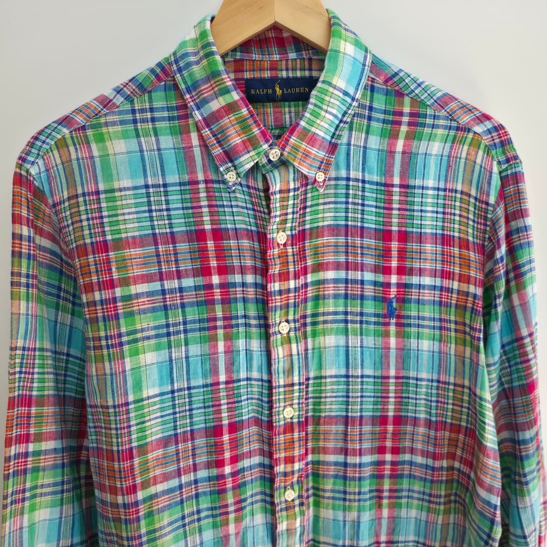 [L] 폴로 랄프로렌 린넨 체크 셔츠 상품이미지2