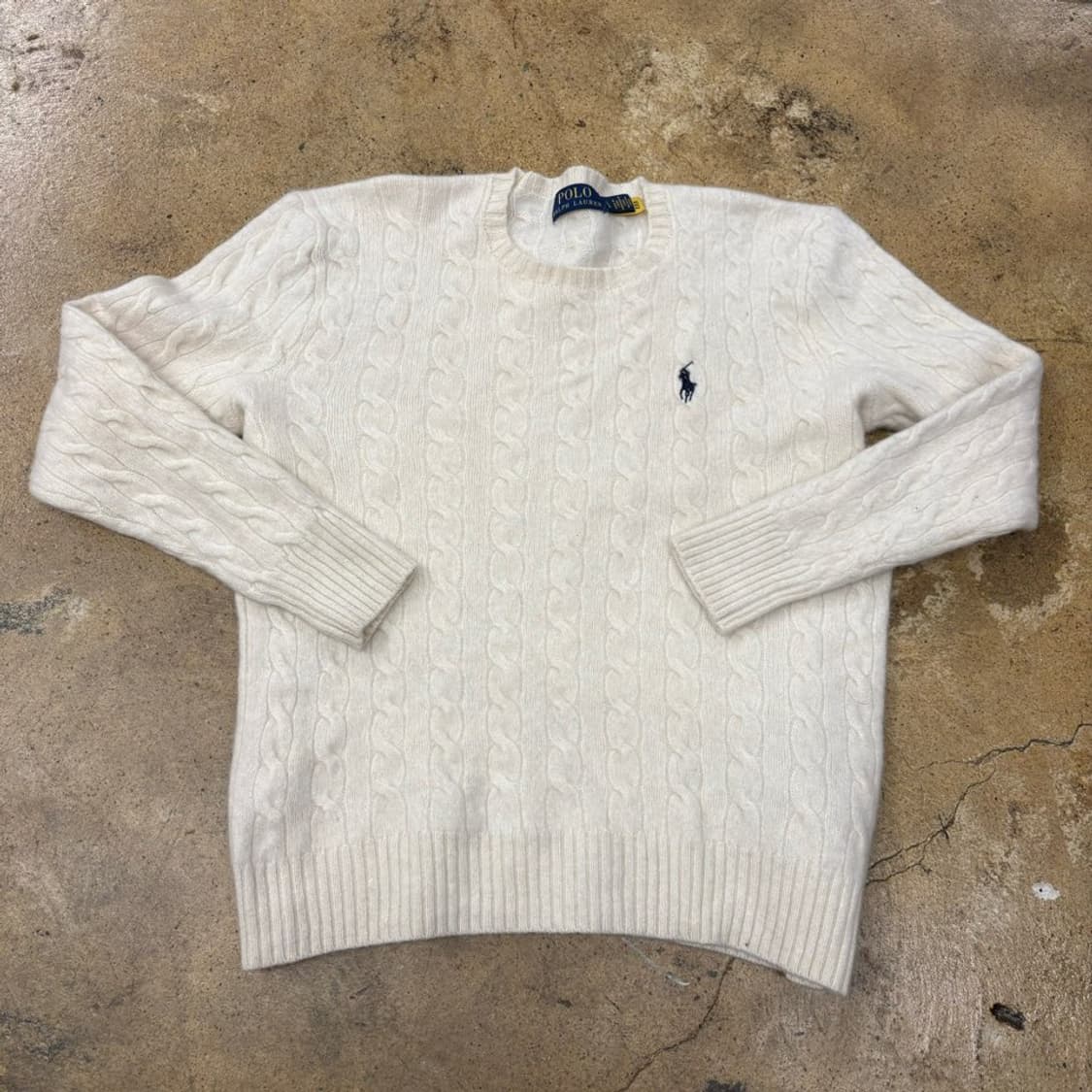 폴로 랄프로렌 화이트 꽈배기 니트  상품이미지2