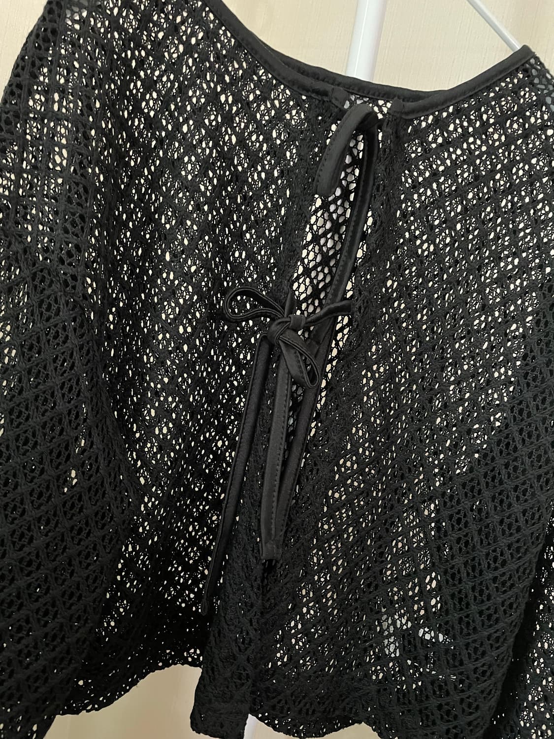 그물 블랙 리본 가디건  상품이미지2