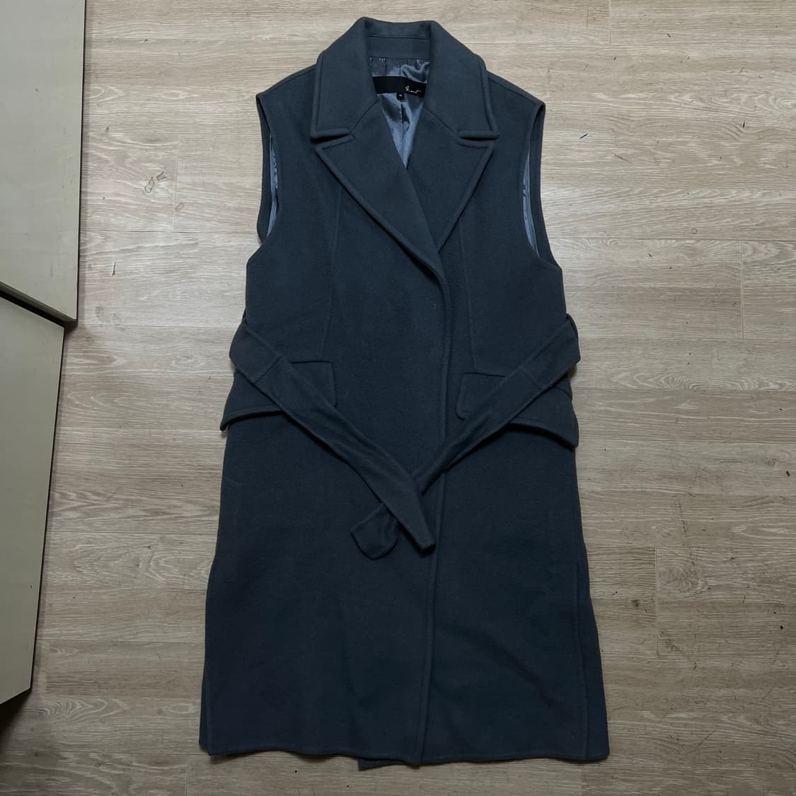 지고트 여성 프리미엄 캐시미어 싱글 랩코트 조끼 [블루쉬 그레이] 66 상품이미지1