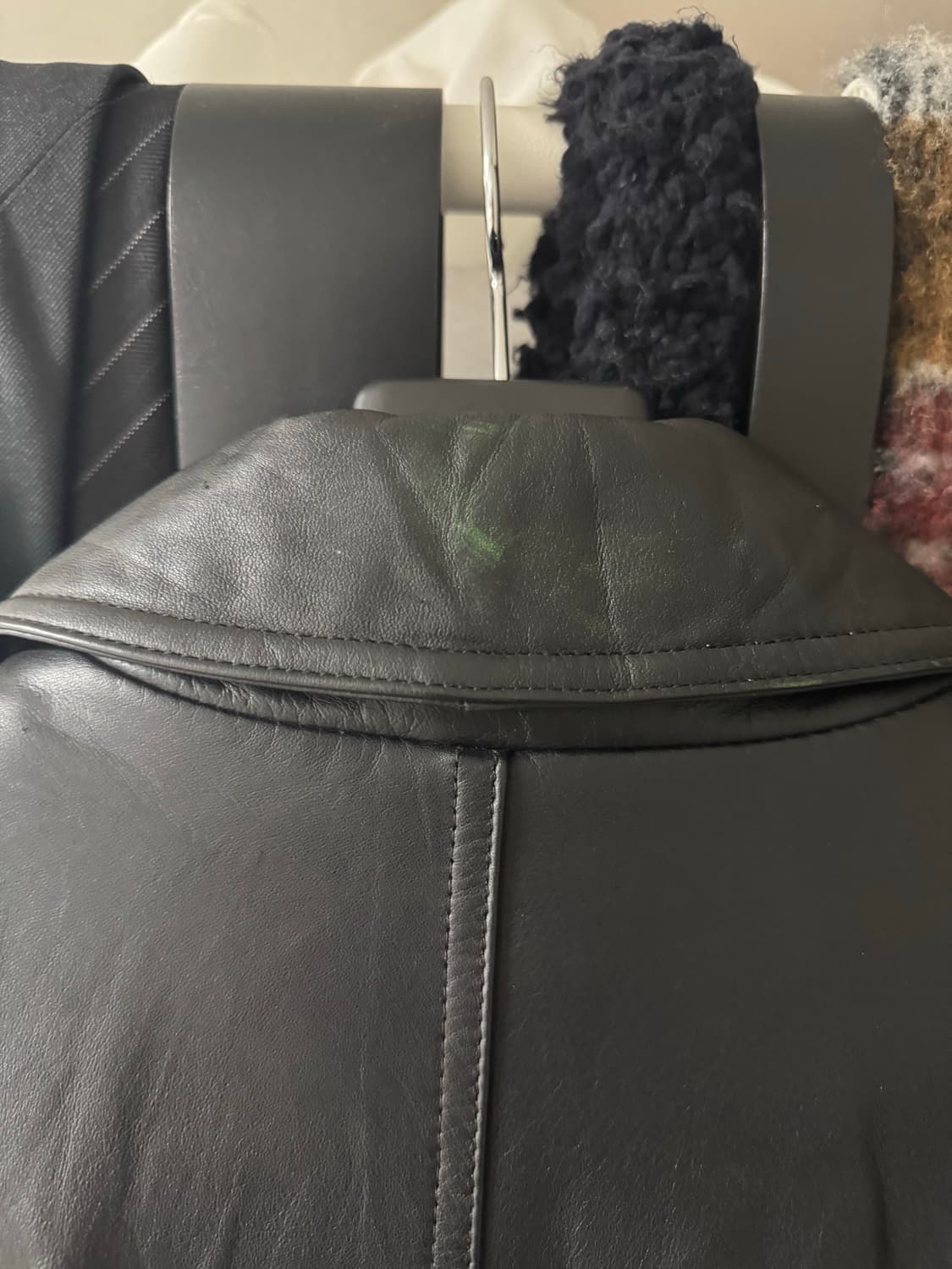 빈티지 레더 트렌치 코트 상품이미지8