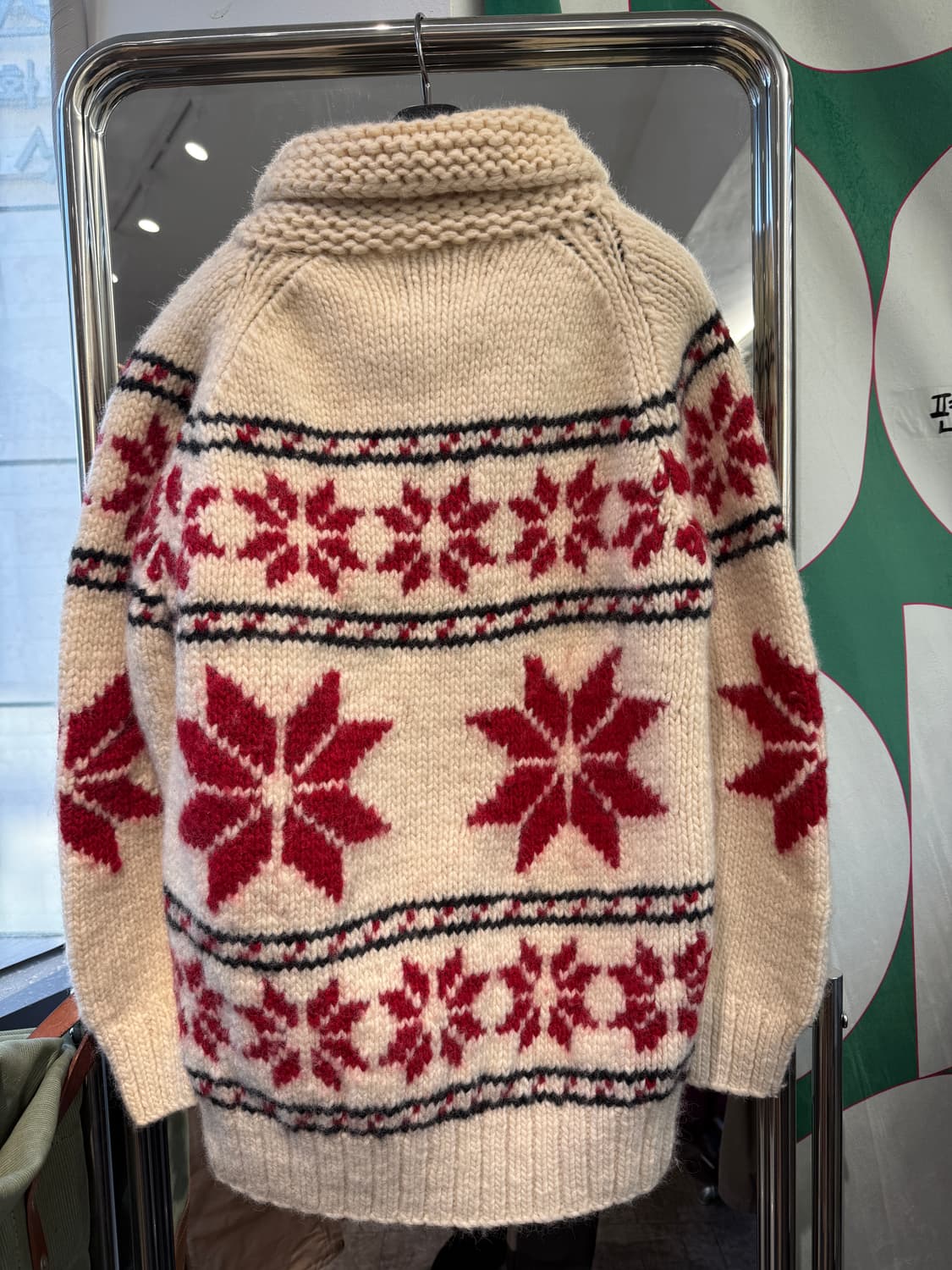 1970–80s Canadian 코위찬 Knit Zip-up L  상품이미지4