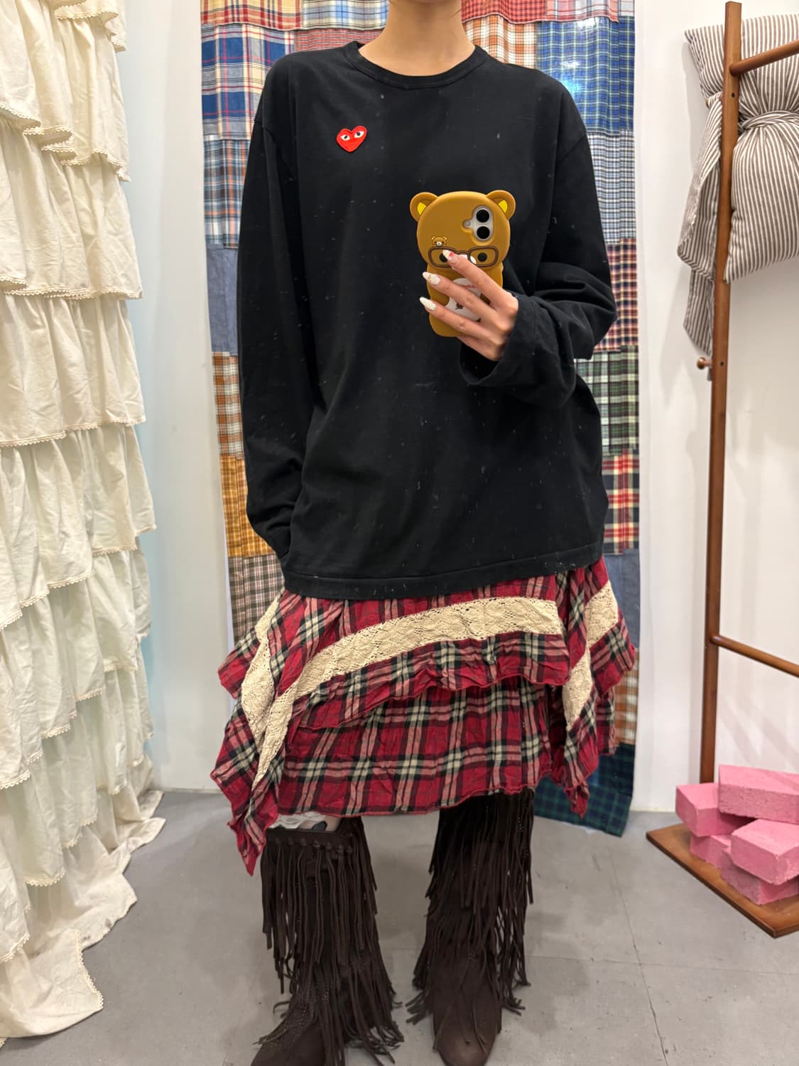  꼼데가르송 하트 롱슬리브  상품이미지2