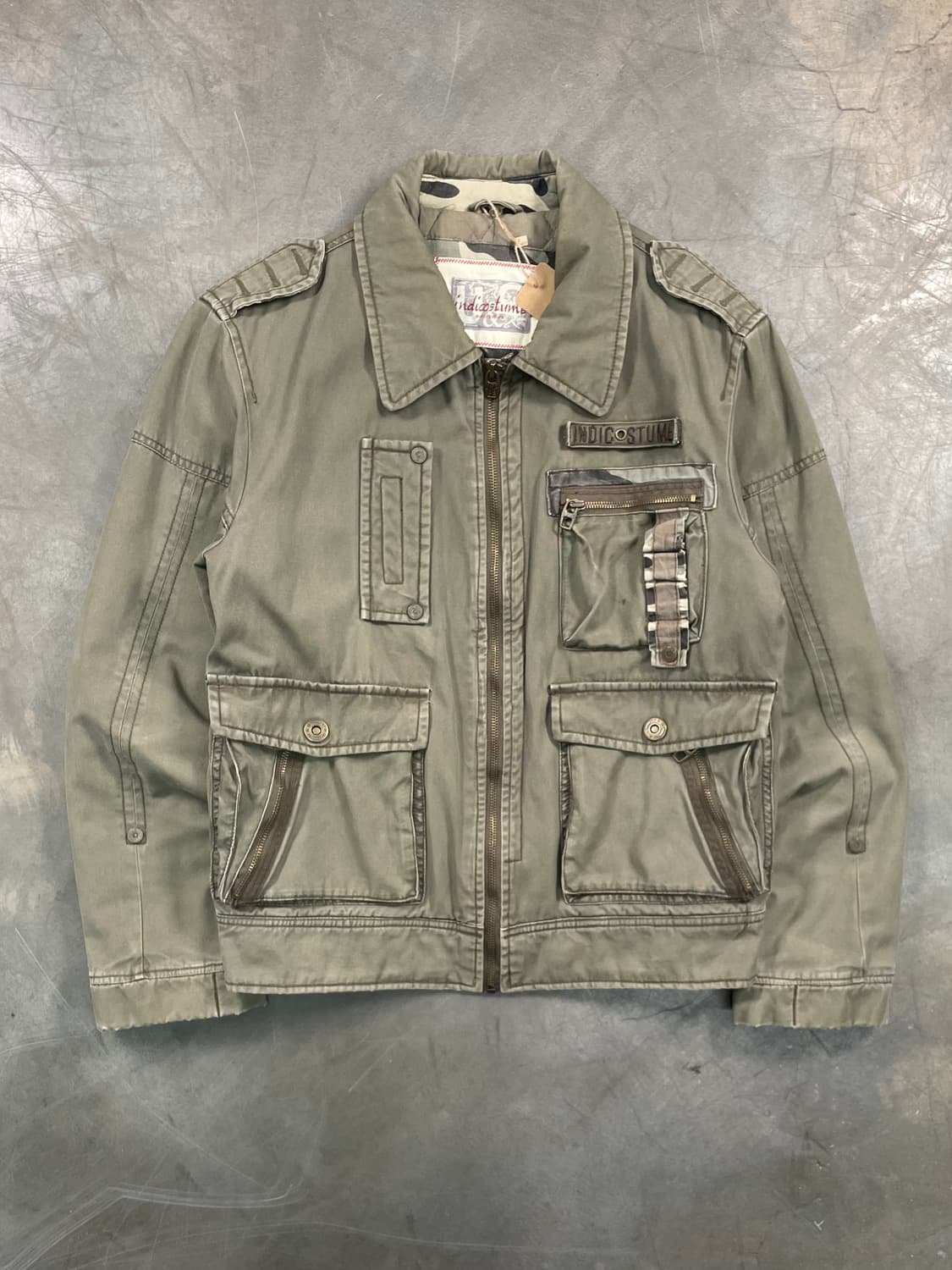 빈티지 멀티포켓 밀리터리 봄버 자켓 상품이미지1