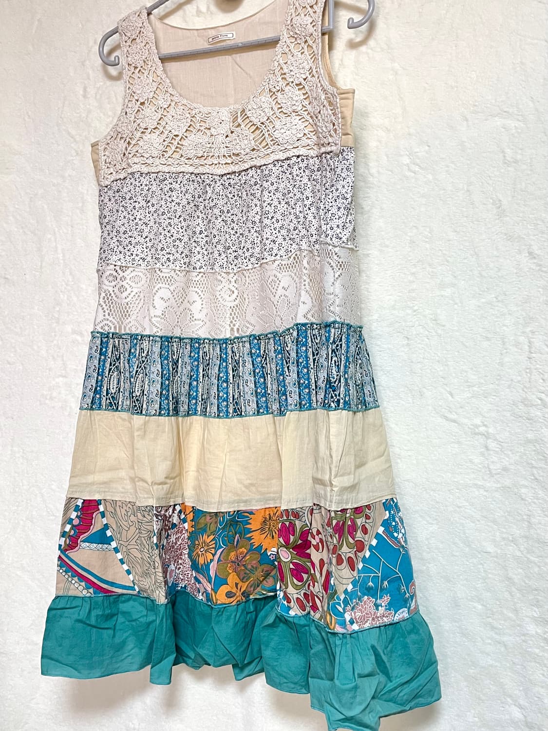 빈티지 패치 크로쉐 원피스 레이스 상품이미지2