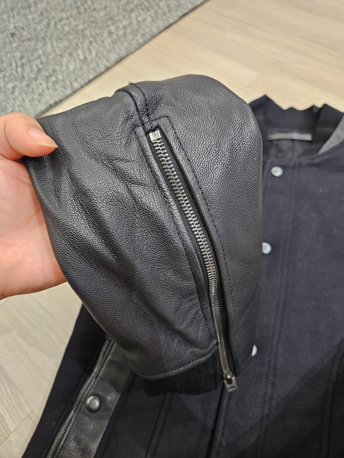 타임옴므 염소가죽 바시티자켓100 상품이미지5