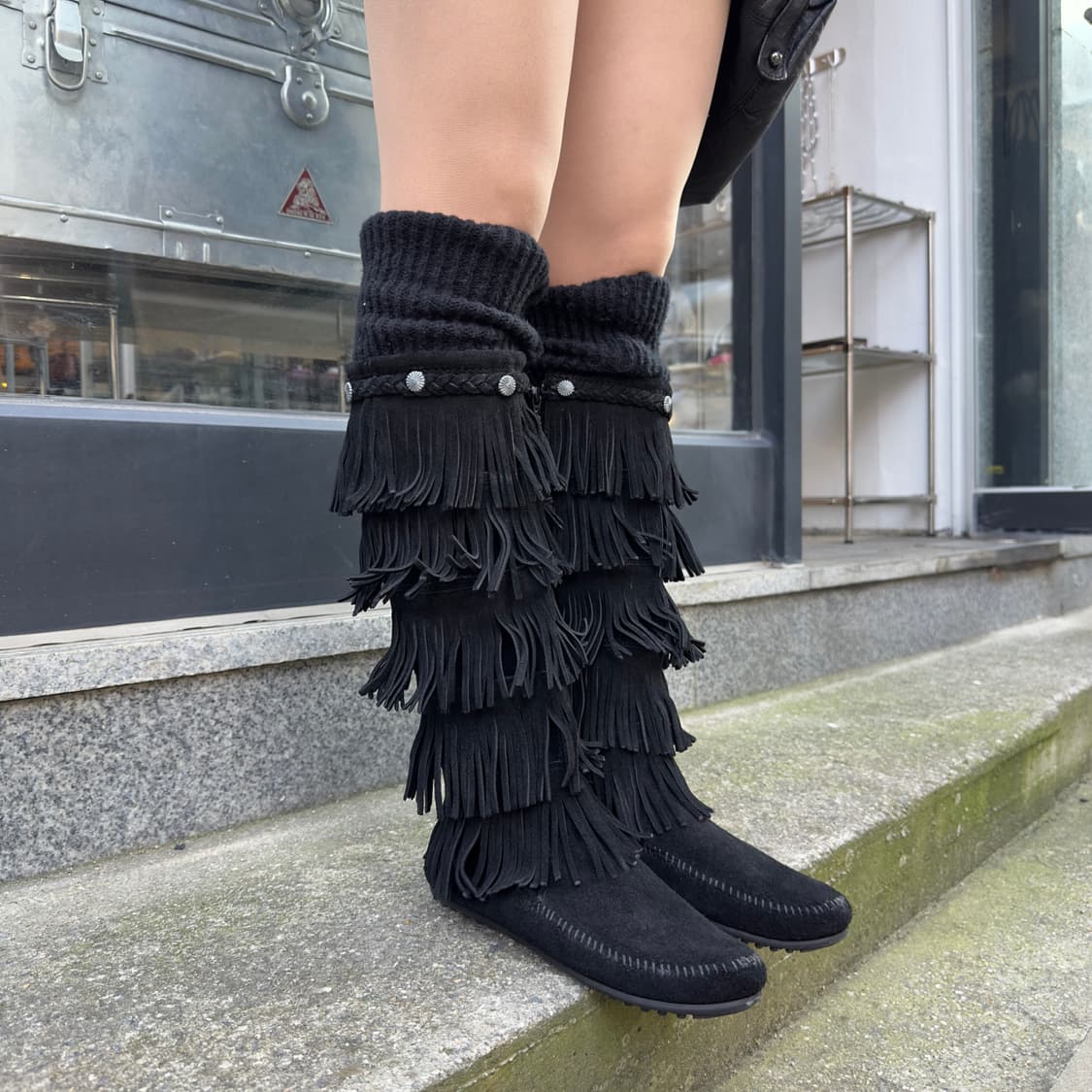 00s 리얼 스웨이드 미네통카 5단 프린지 부츠 상품이미지6