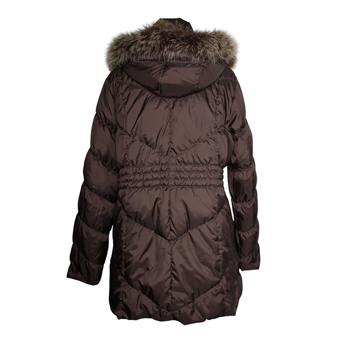 발망 딥브라운 폭스 퍼 후드 다운 패딩코트 55 상품이미지2