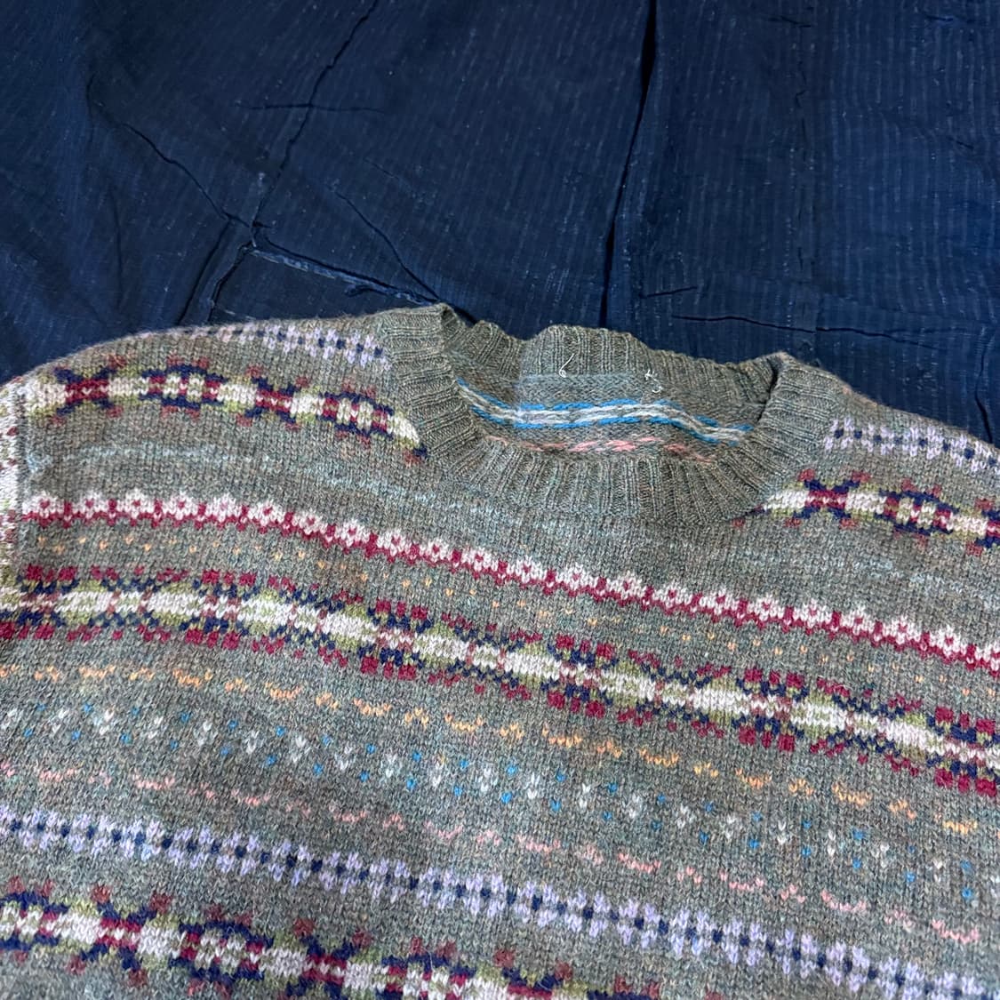 90‘s 빈티지 페어아일 울 니트 100 상품이미지2