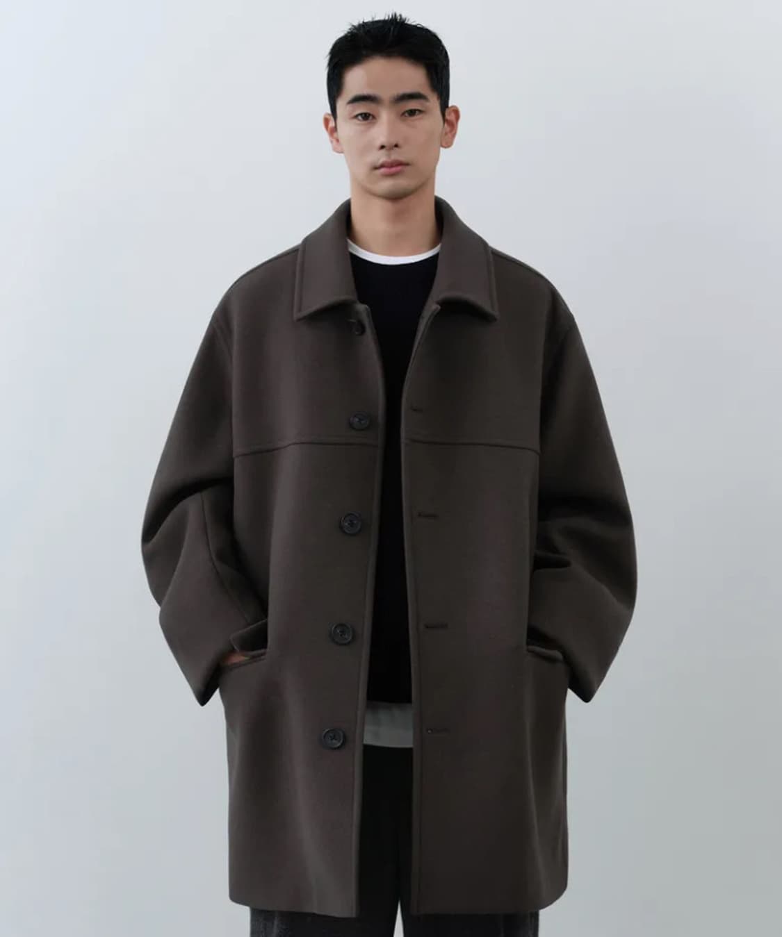 무탠다드 울 블렌드 오버사이즈 카코트 [건메탈] XL 상품이미지1