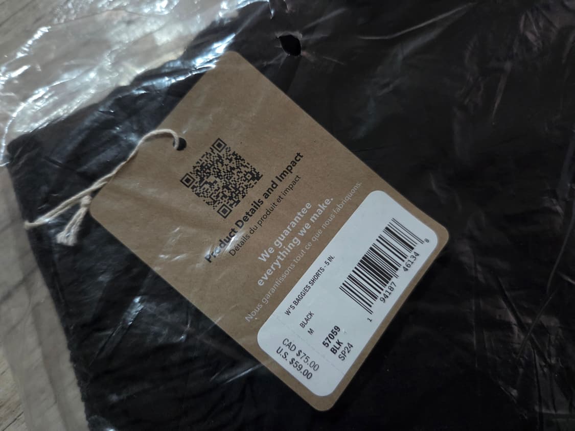 (새상품)파타고니아 여성 배기스5인치 블랙 m(29~30) 상품이미지5