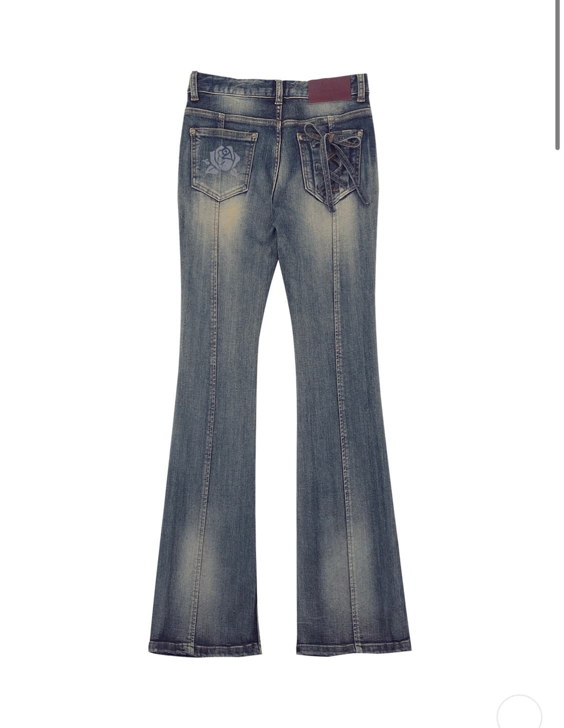 달링유어배드 로즈 부츠컷 데님 빈티지 블루 상품이미지4