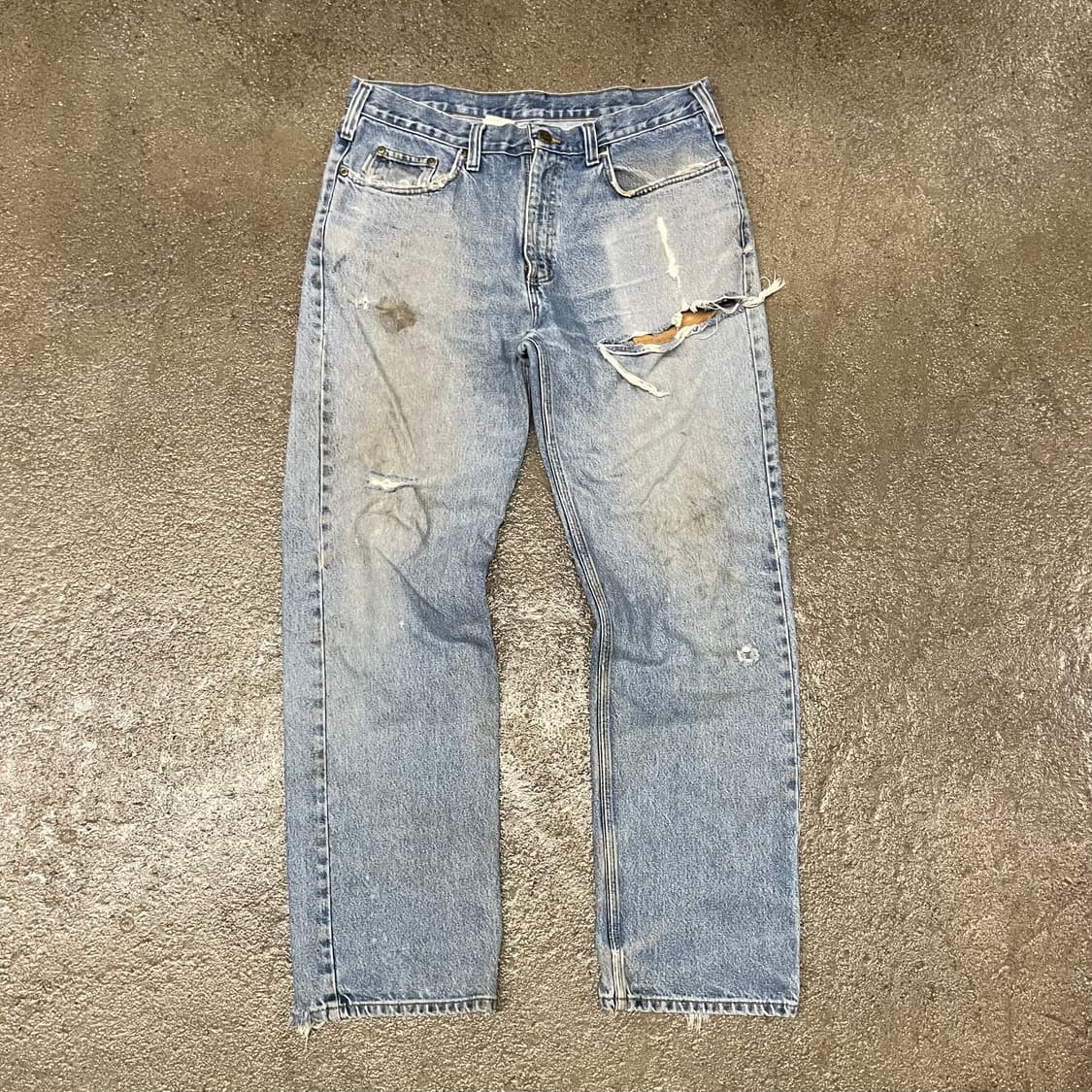 Carhartt 데미지 데님 팬츠 (36“) 상품이미지4