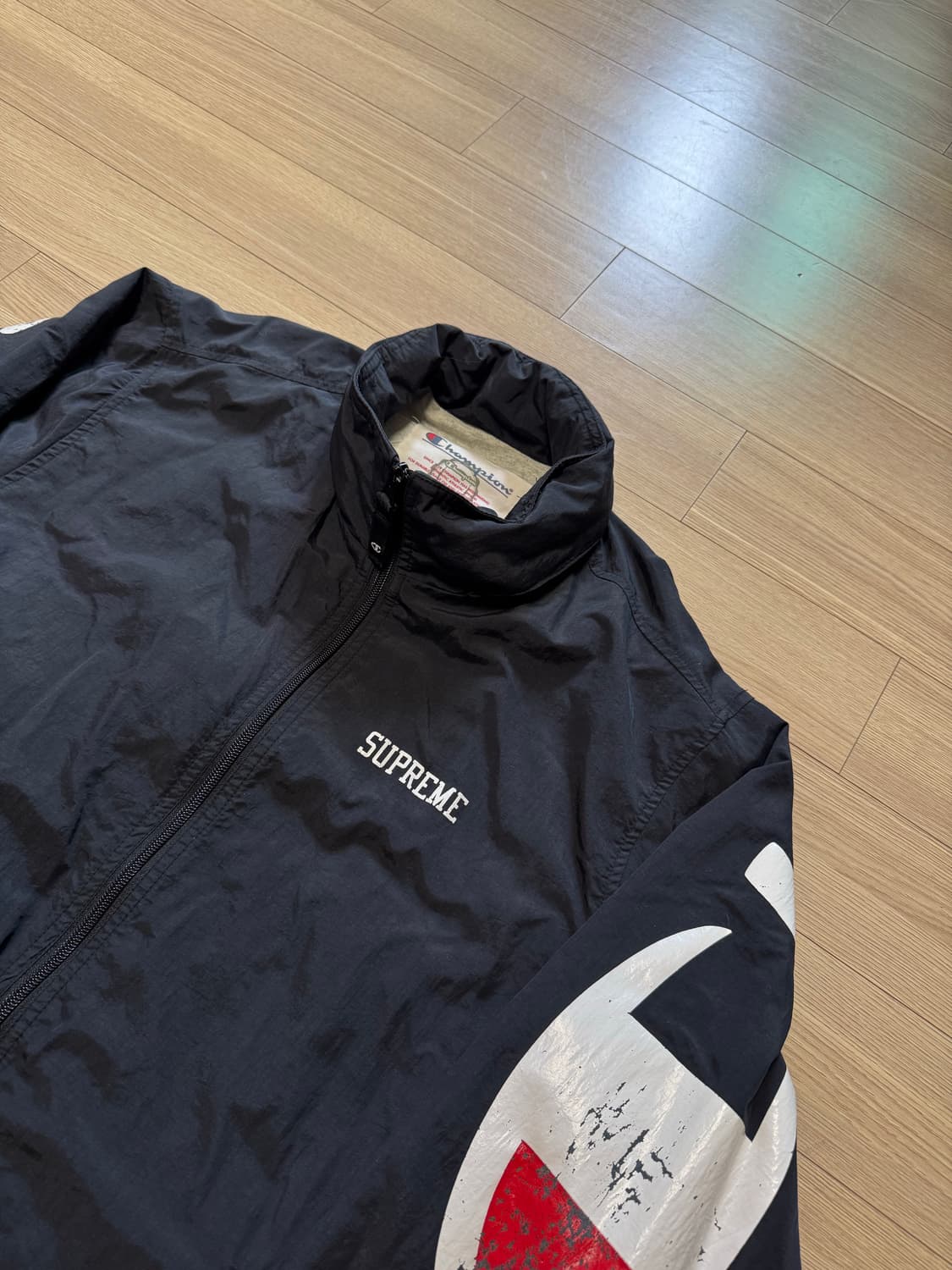 슈프림 챔피온 콜라보 스크립트 로고 후디드 자켓 L 상품이미지9