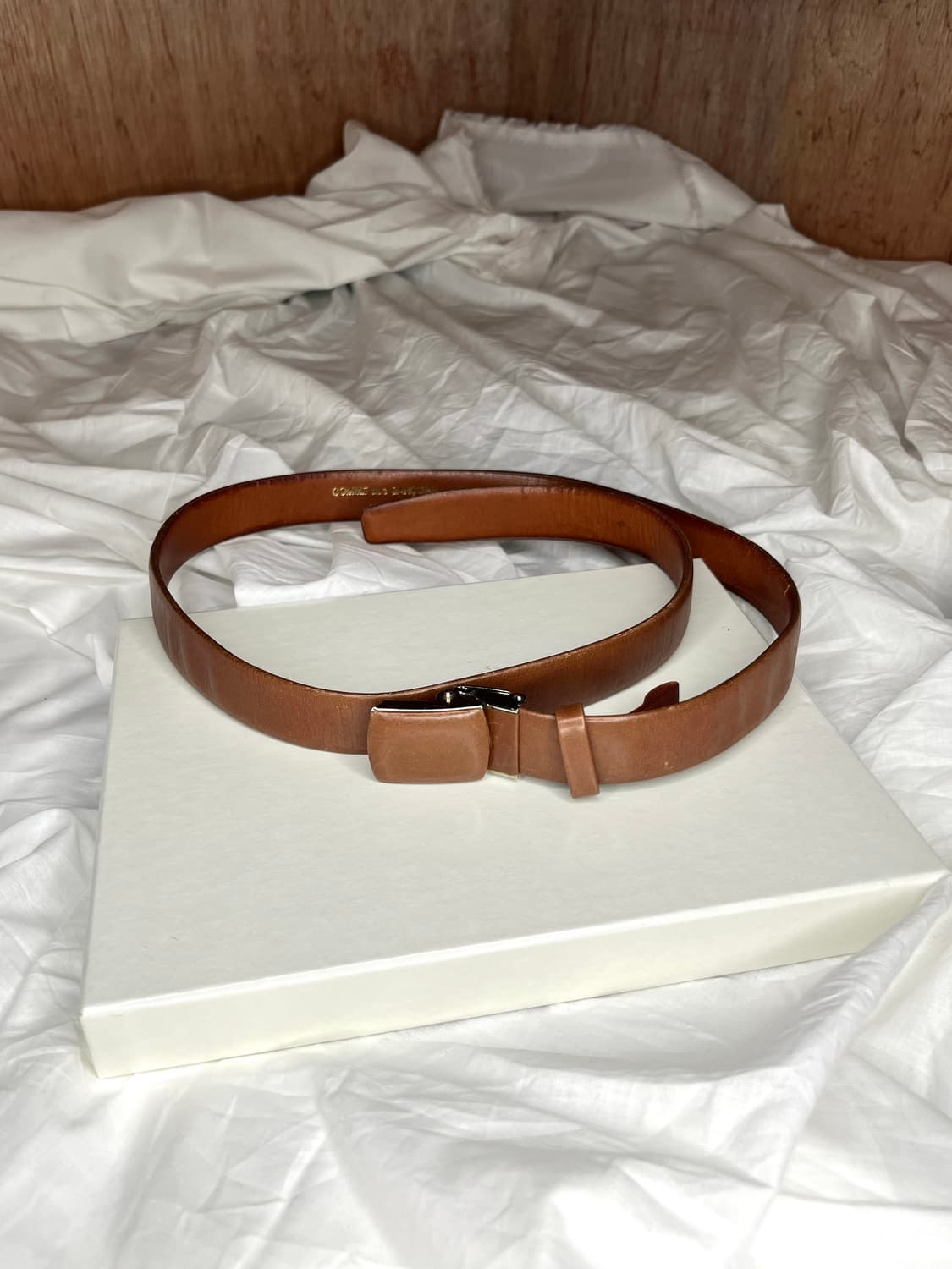 꼼데가르송 옴므 빈티지 브라운 레더 벨트 상품이미지2