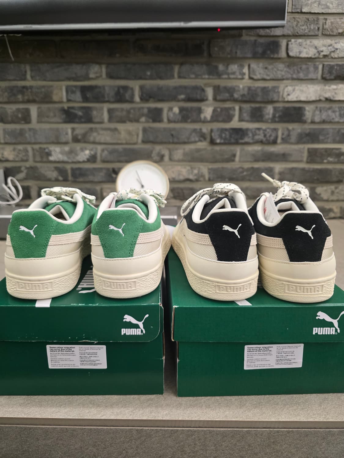 새상품 푸마 스웨이드 275 그린 검정 2개 상품이미지4