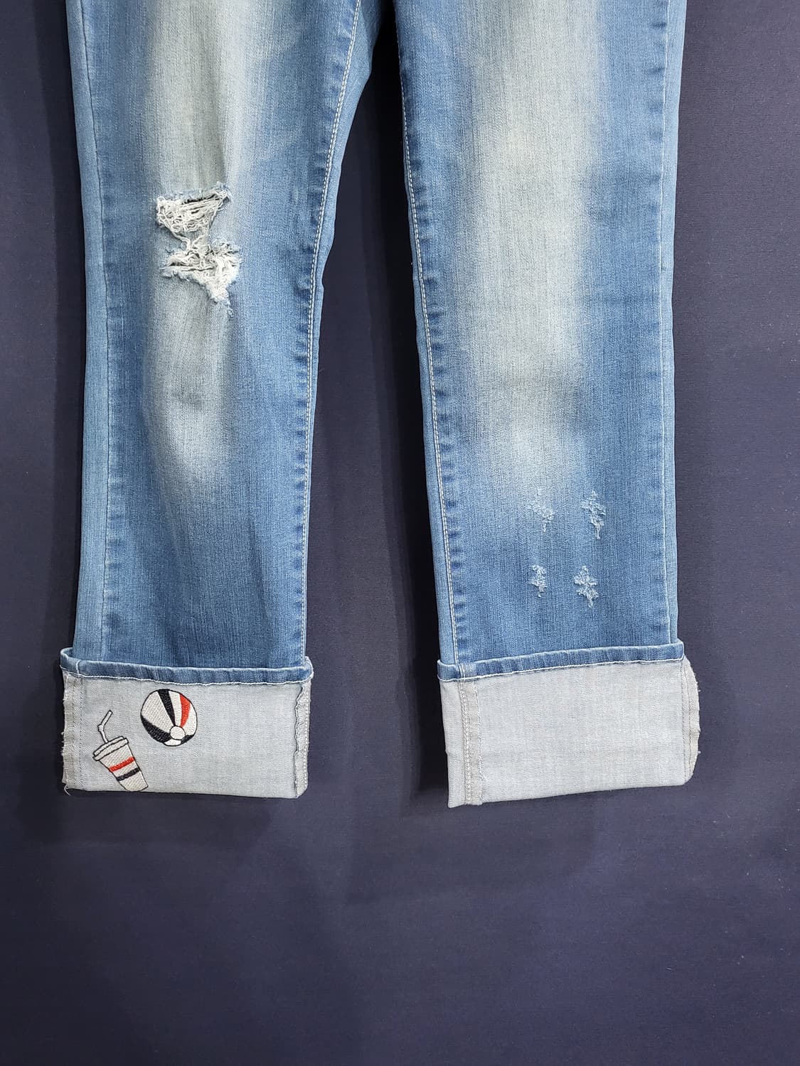 K&J 롤업 스판 데님 팬츠 상품이미지3