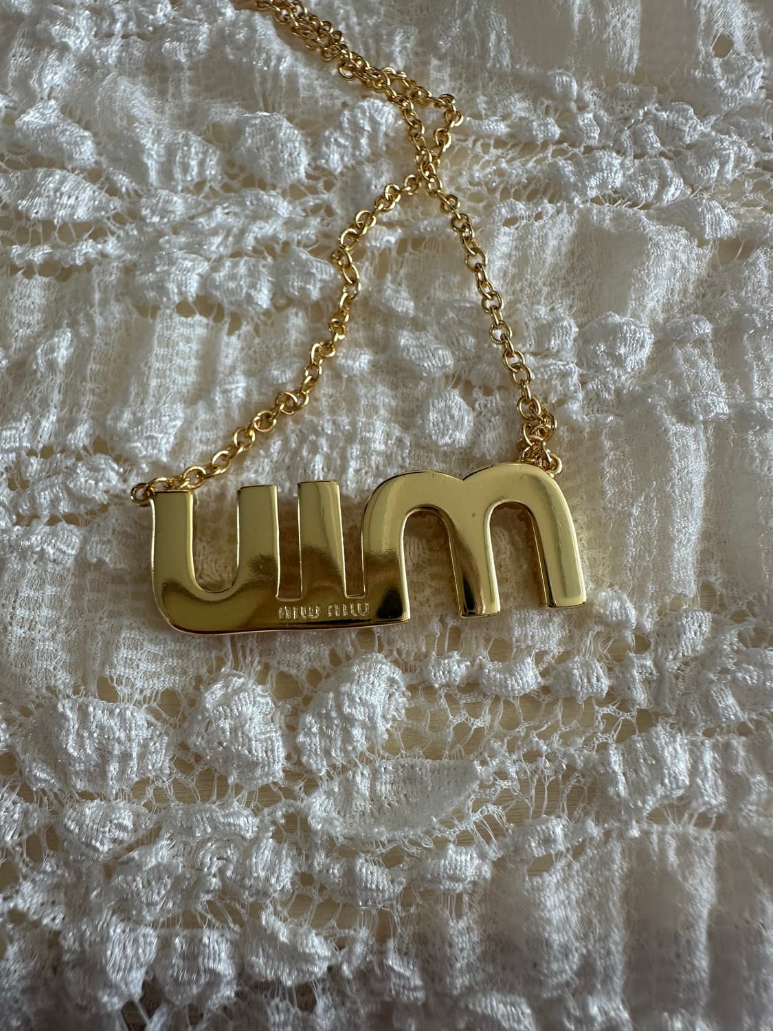 미우 업사이클링 옐로우골드 목걸이(42-50센티) 상품이미지2