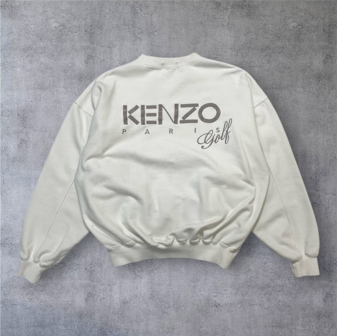 겐조 골프 Kenzo 크림 빈티지 빅로고 자수 맨투맨 3 상품이미지7