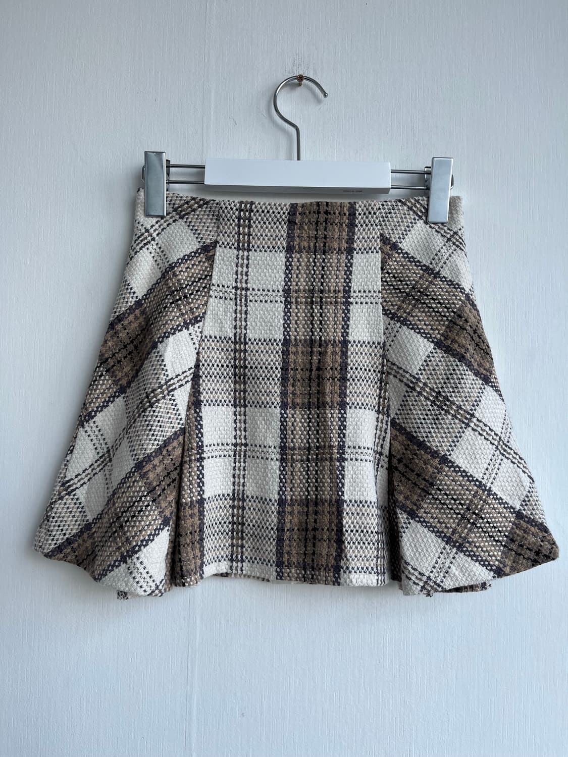 GRL 베이지 체크 스커트 상품이미지1