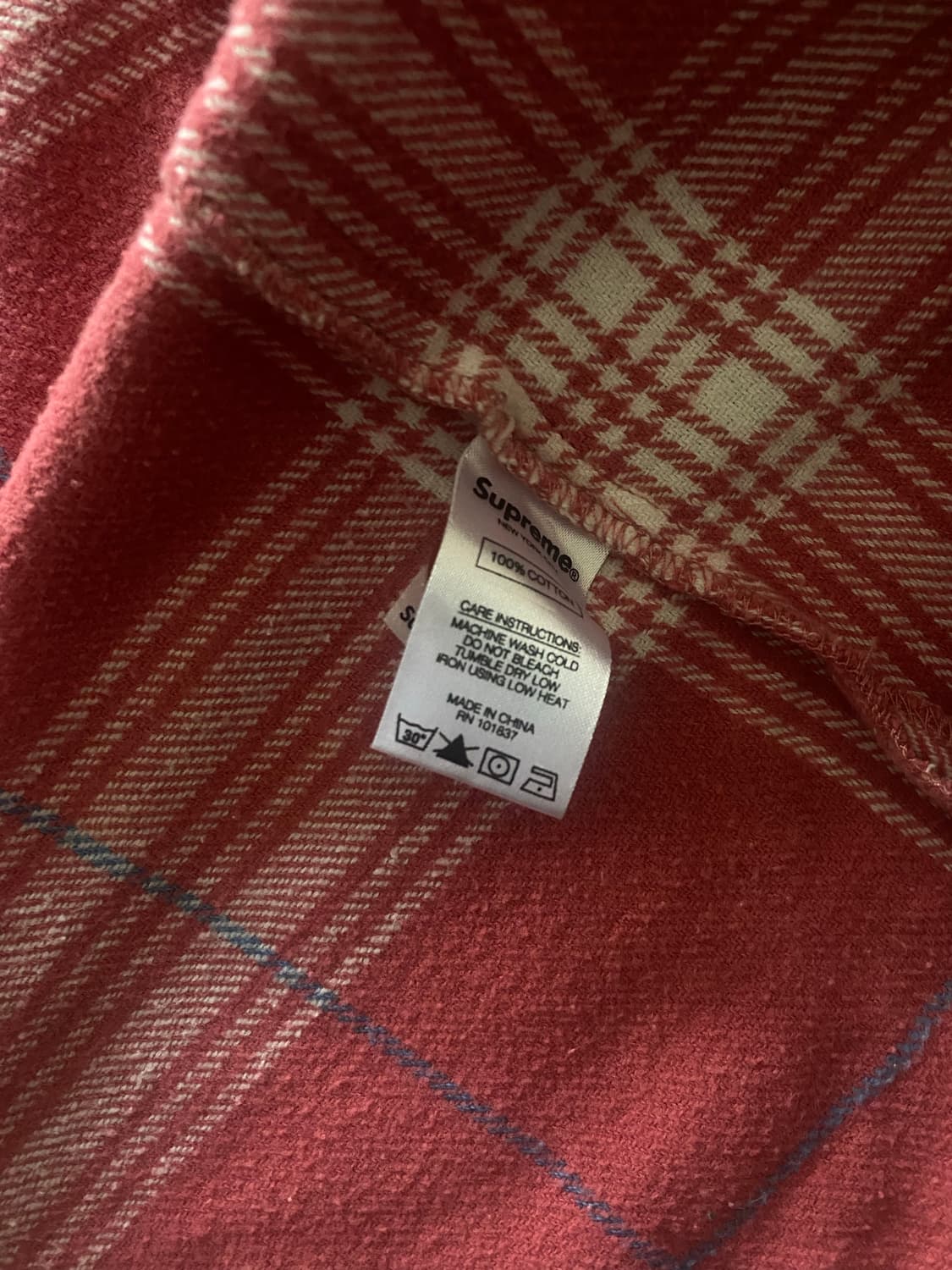 슈프림 플란넬 집업 셔츠 상품이미지3