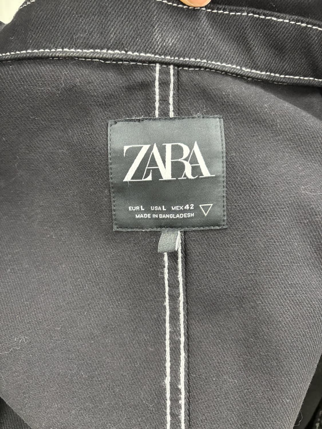 자라 블랙 스티치 코튼 자켓 상품이미지7