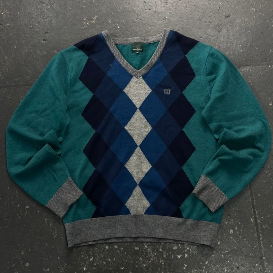 100 헨리코튼 아가일 니트 상품이미지1