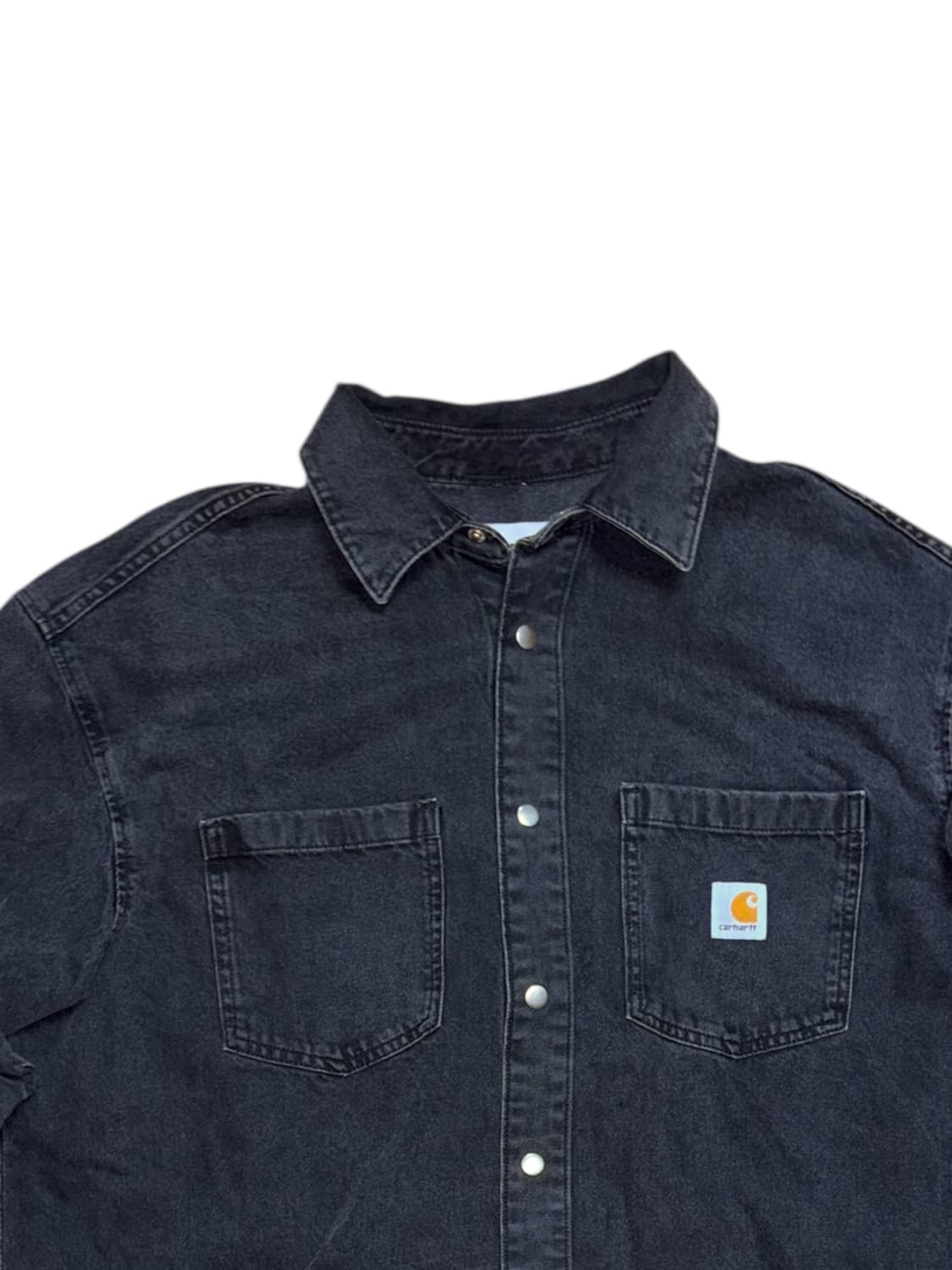 칼하트 흑청 데님 셔츠 자켓 상품이미지4