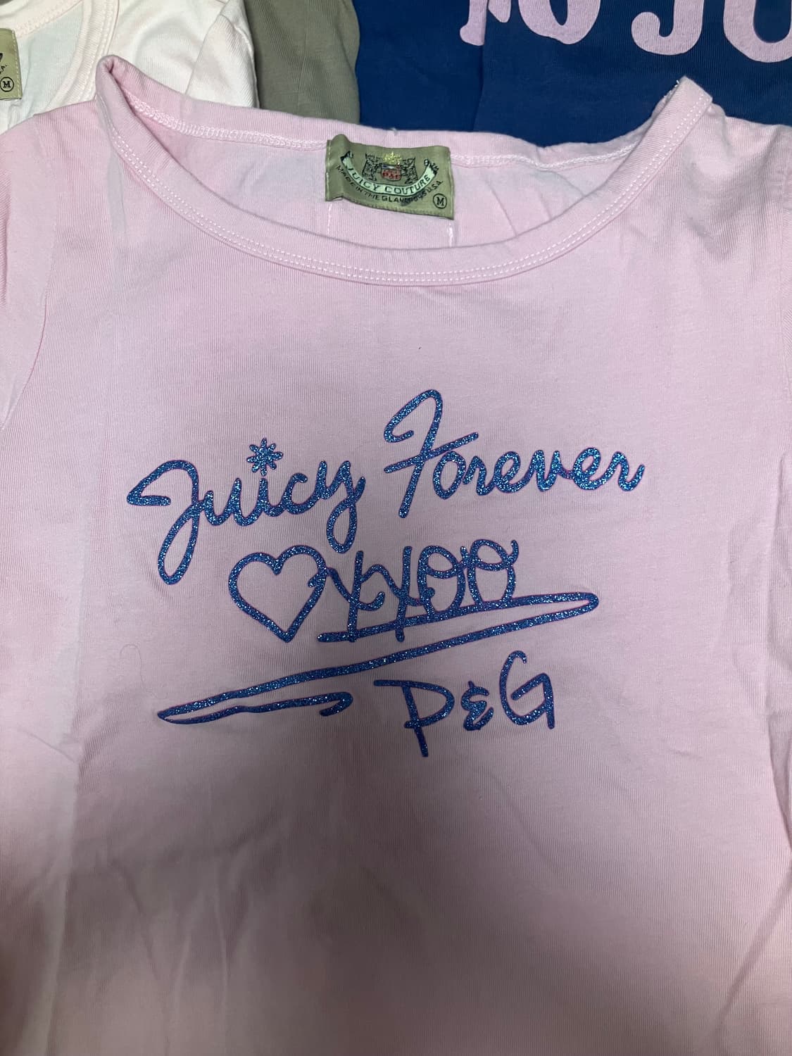 Y2K 쥬시꾸뛰르 반팔 로고 티 5가지 상품이미지2