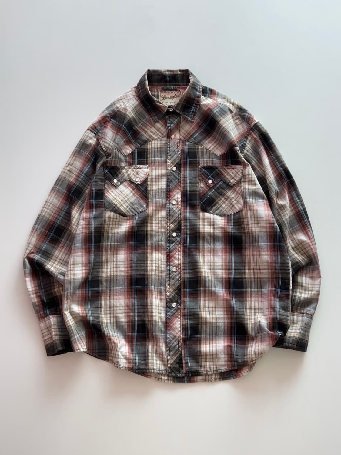 랭글러 배색 웨스턴 체크 셔츠 상품이미지1