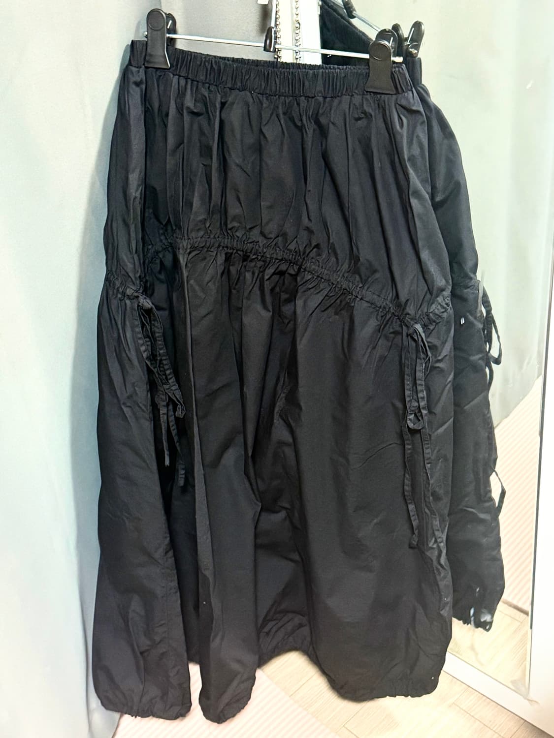 스파오 스트링 롱스커트 블랙 s 상품이미지2
