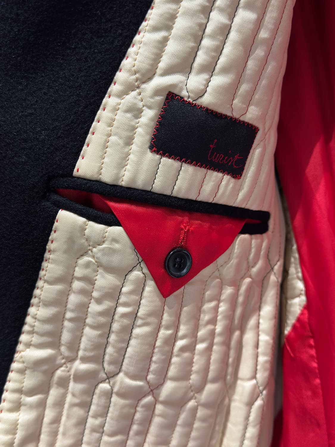 italy Turist 블랙 캐시미어 마피아 코트 상품이미지3