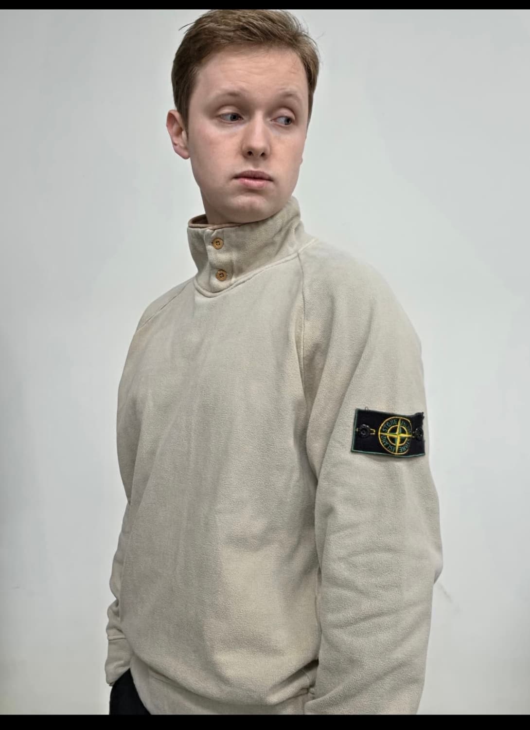 93SS 스톤아일랜드 베이지 플리스 풀오버 상품이미지2