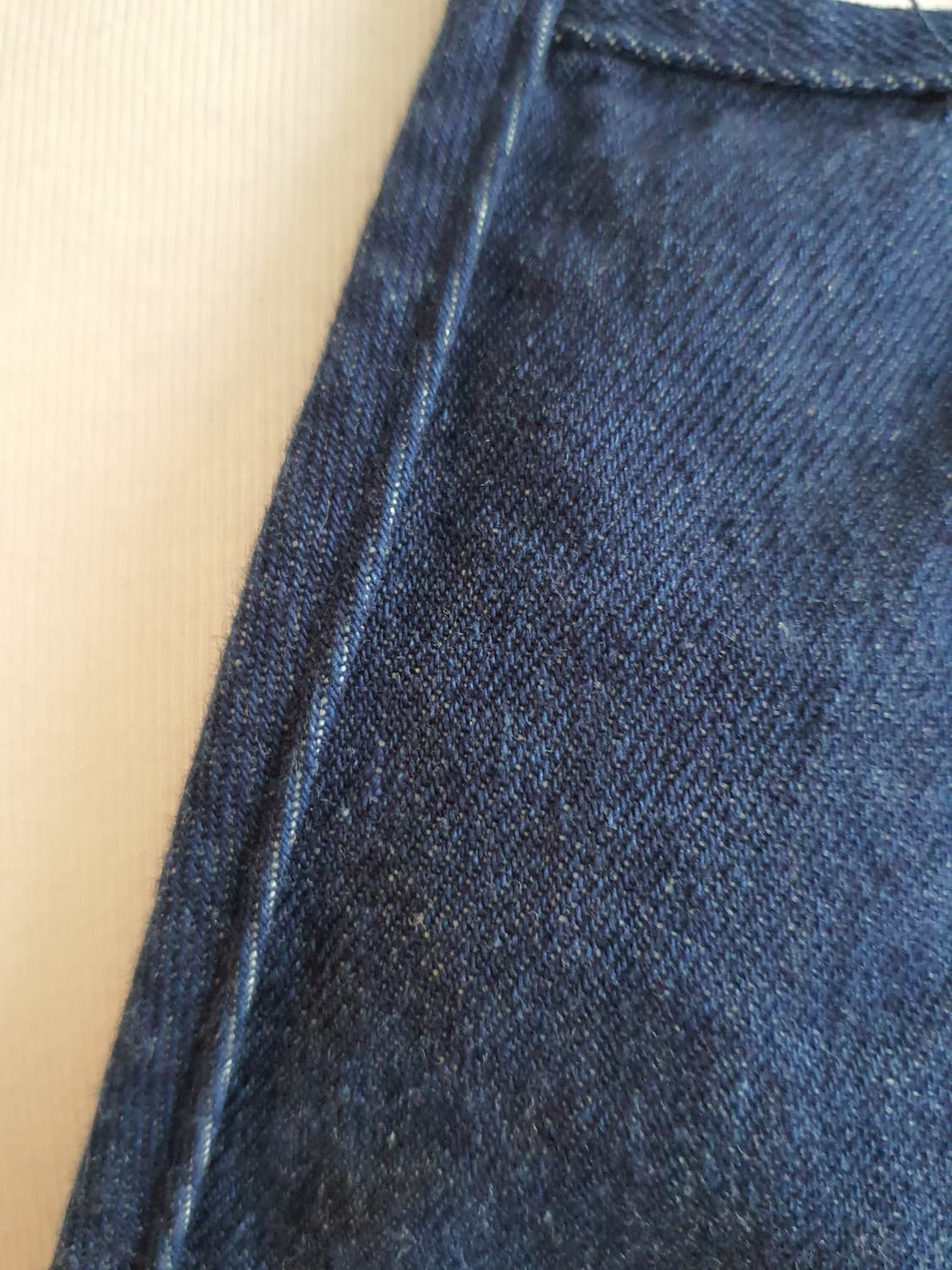 [빈티지] 청 데님 끈 롱 원피스 상품이미지4