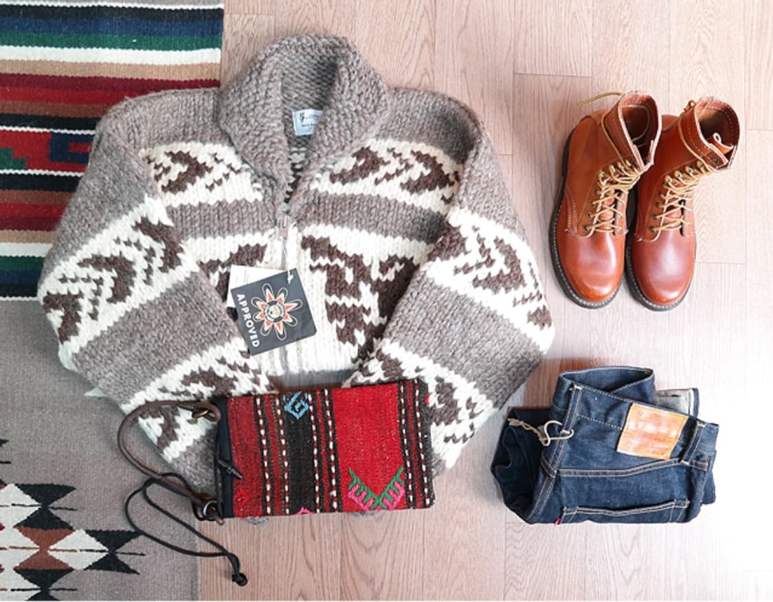 캐나다 핸드메이드 코위찬 스웨터 새제품 퀄 높은 클래식 상품이미지1