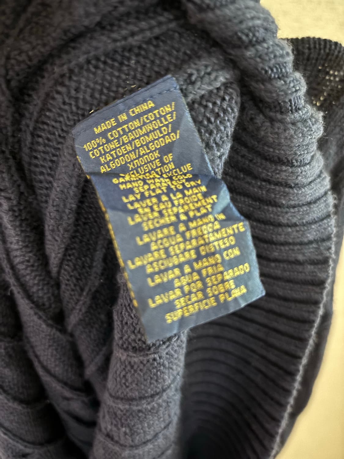 폴로 랄프로렌 케이블 니트 네이비 XXL 상품이미지3