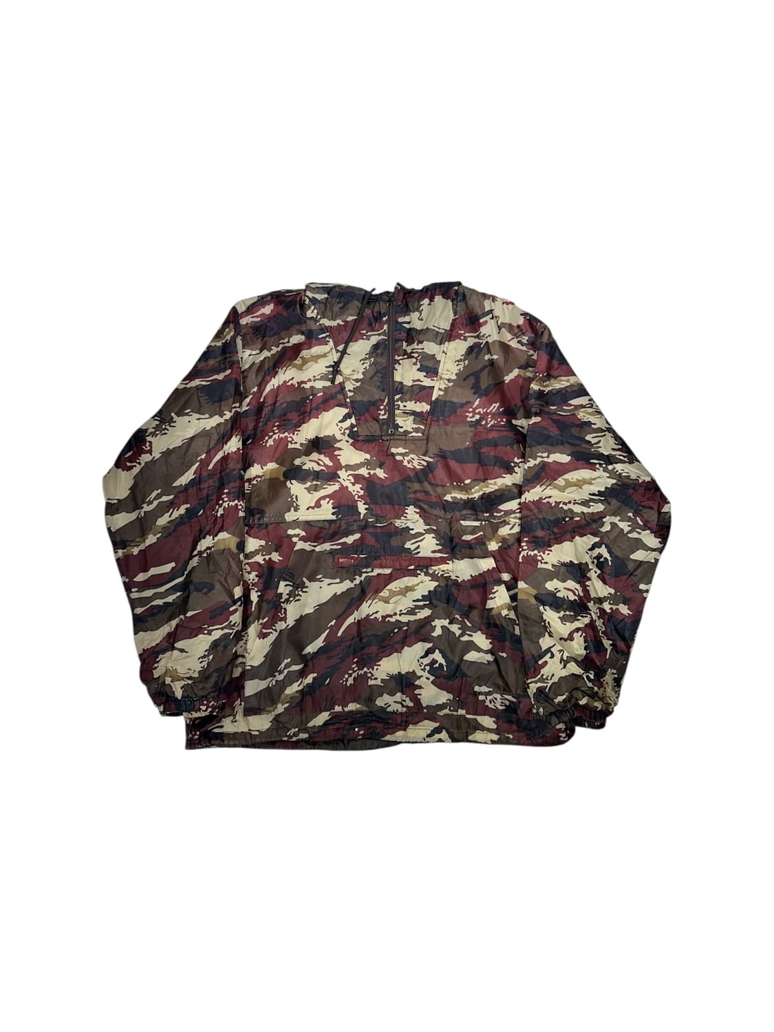 일본 빈티지 밀리터리 카모 후드 아노락 바람막이 자켓 L 상품이미지5