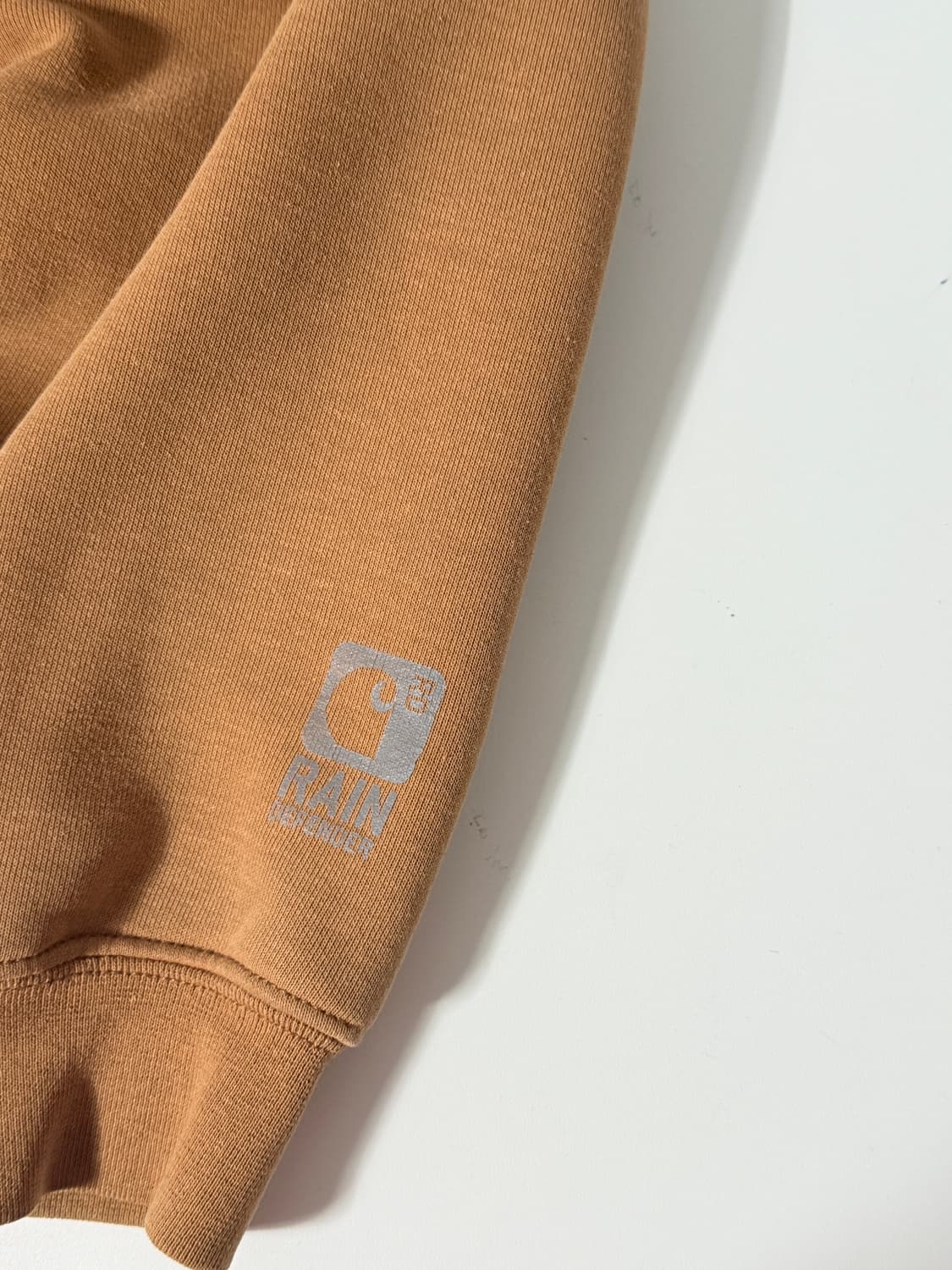 칼하트 오버핏 오리지널 카멜 브라운 써멀 스웻 후드집업 상품이미지3