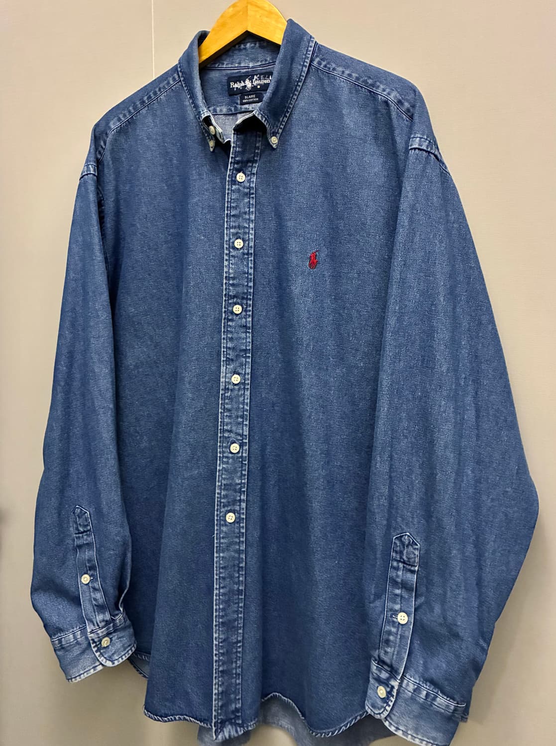 (XXL)90s 폴로랄프로렌 Blaire 블레어핏 버튼다운 데님셔츠 상품이미지2