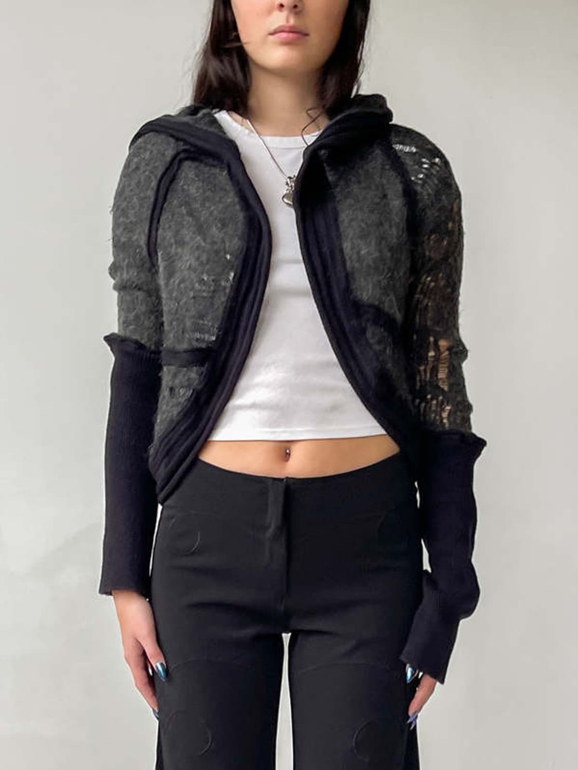 디젤 아카이브 니트 볼레로 후드 상품이미지9